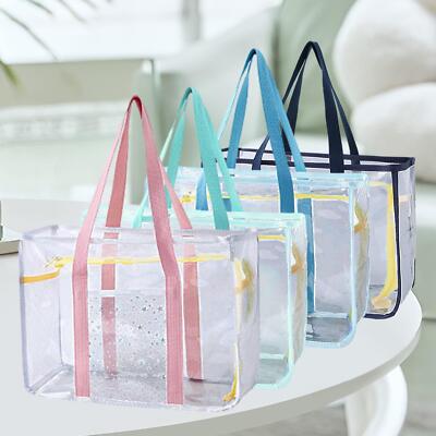 Plastic See Through Shoulder Bag Clear Tote Bag Large Capacity