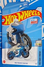 Hot Wheels New 2024 Factory Fresh #190 1966 Triumph Tiger 100 Blue & White