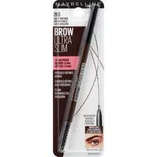 Maybelline Brow Ultra Slim Eyebrow Definer Pencil, Deep Brown 260, 0.003 oz