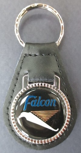 Ford FALCON Chrome #31B3 Black Leather Key Ring 1966 1967 1968 1969 1970 - Picture 2 of 4