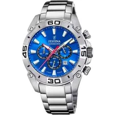 Festina Chrono Bike F205432 Mens Silver Stainless Steel Chronograph Dial Watch