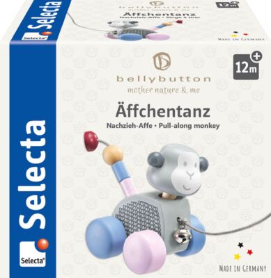 bellybutton by Selecta  Holzspielzeug Nachzieh-Affe Äffchentanz ab 12 Monate