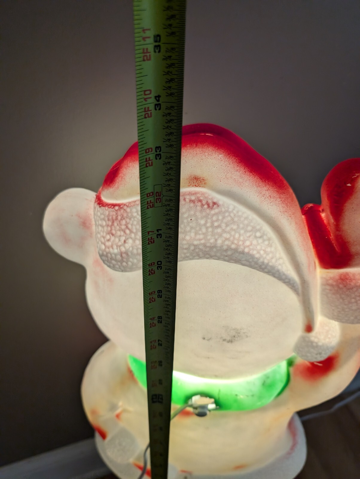 Vintage 33" Santa Bear Blow Mold Don Featherstone Christmas Union Read