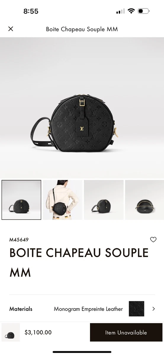 Louis Vuitton Boite Chapeau Soulple MM LV Black