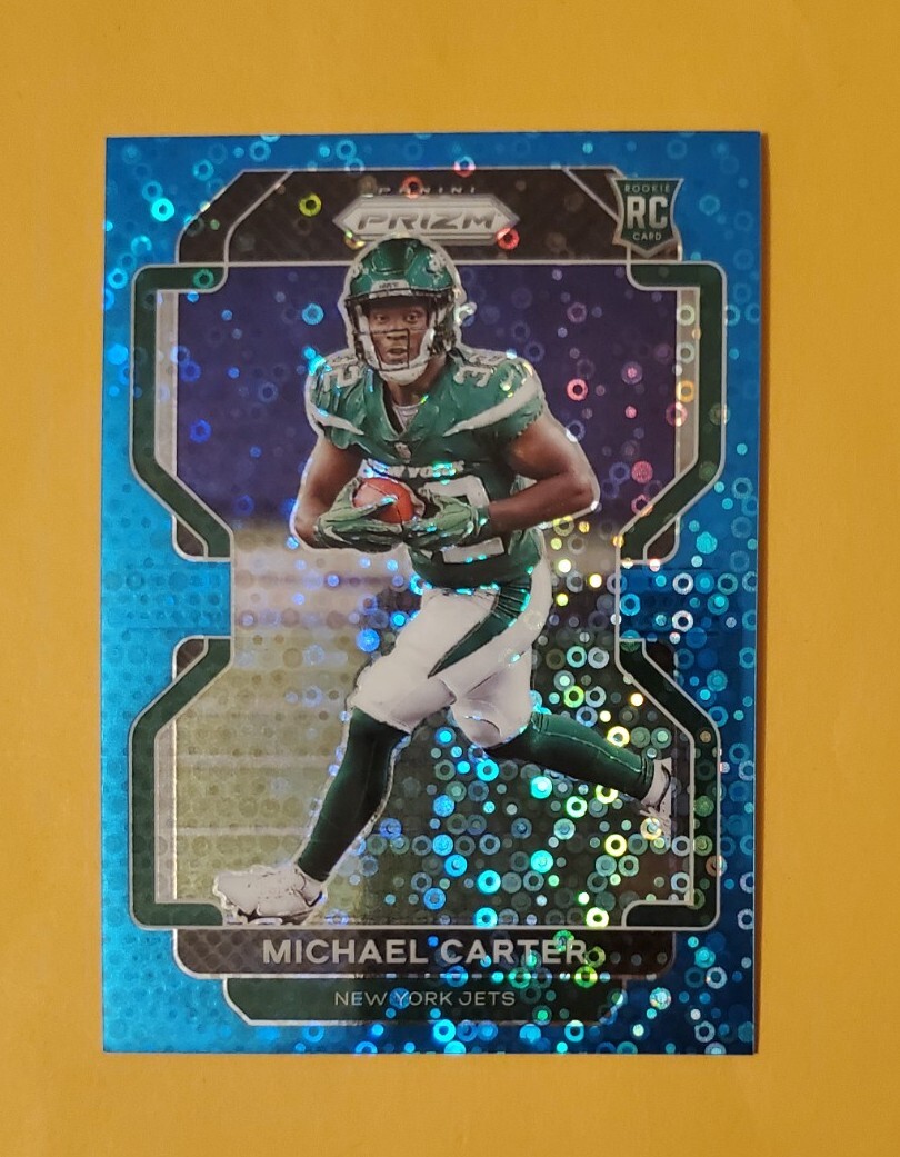 2021 Prizm No Huddle Blue Prizm /79 Michael Carter #365 Rookie RC SSP