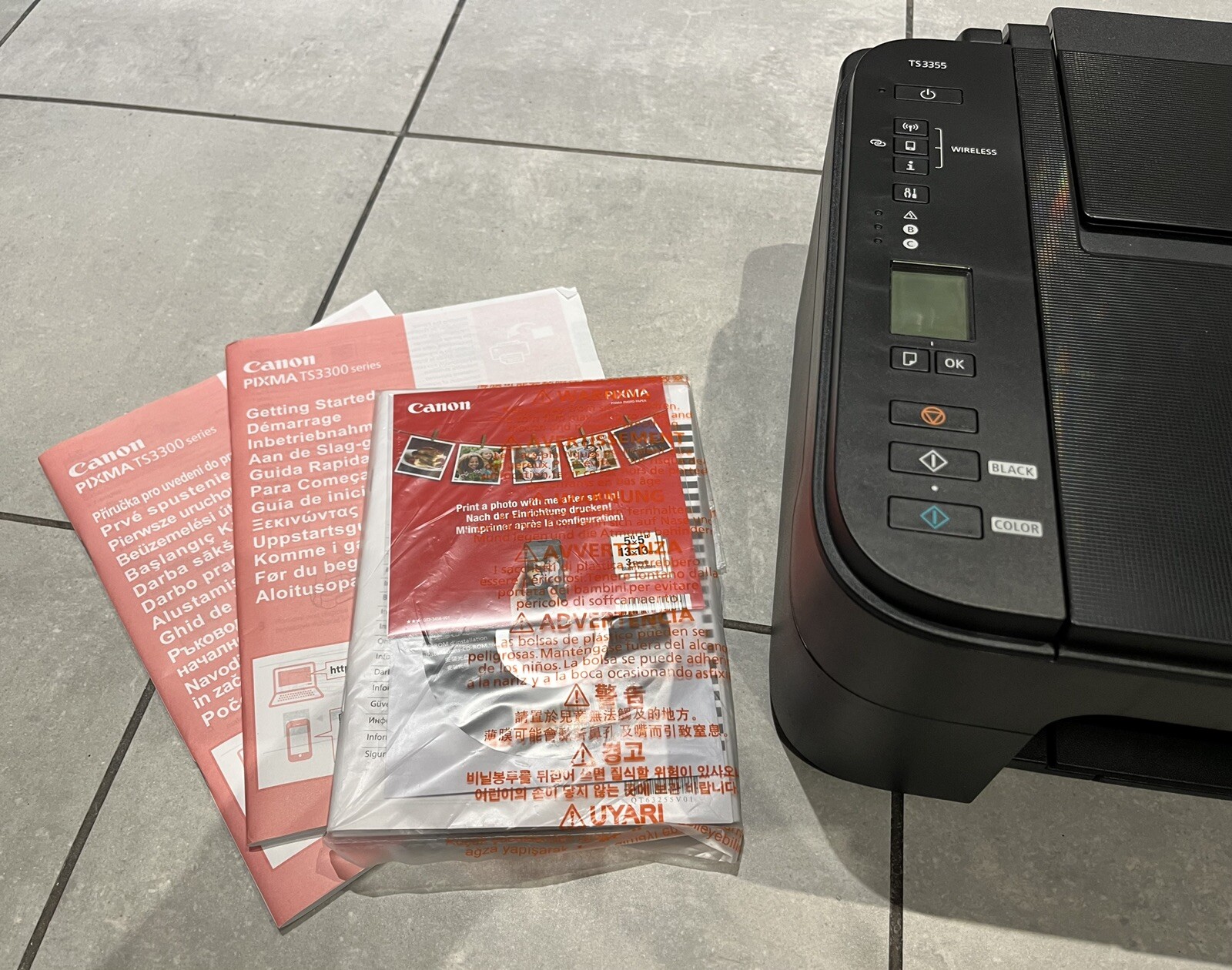 Canon Pixma TS3355 All-in-One Wireless Inkjet Printer - Black (3771C069)  for sale online | eBay