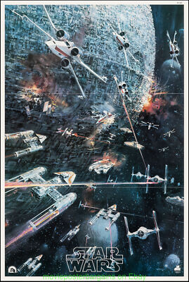 STAR WARS MOVIE POSTER Folded 20TH Century Records 22x33 John