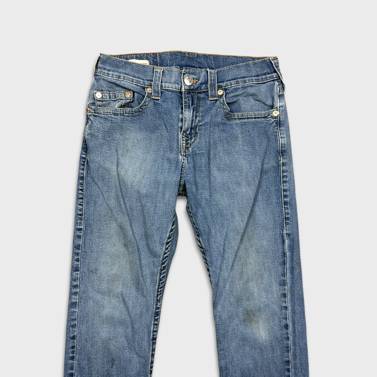 True Religion Jeans Mens 30x29 Blue Ricky Relaxed Straight