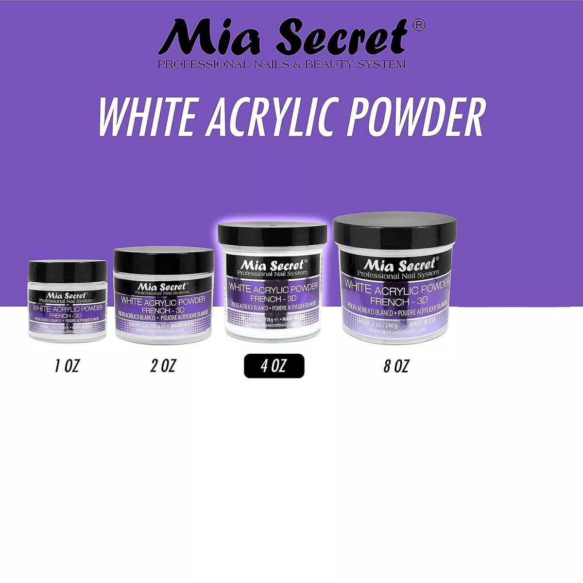 Mia secret white acrylic powder online