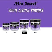 Mia Secret White Acrylic Nail Powder Professional System ~ Made in USA