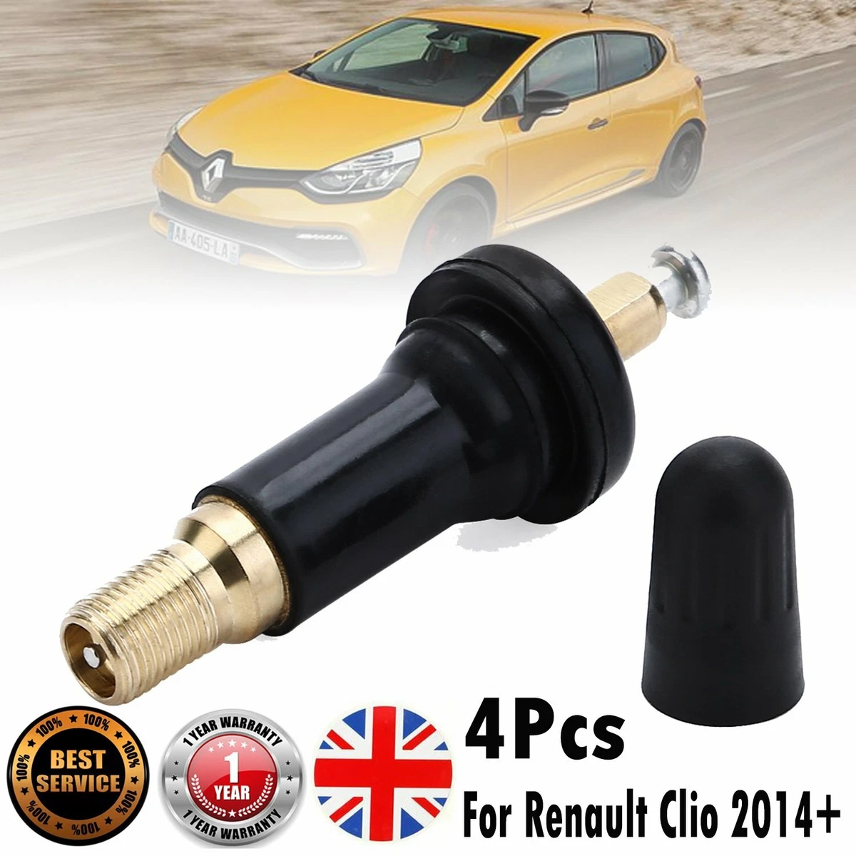 4X Tyre Pressure Sensor Valve for TPMS For Ford Nissan Renault Clio ect