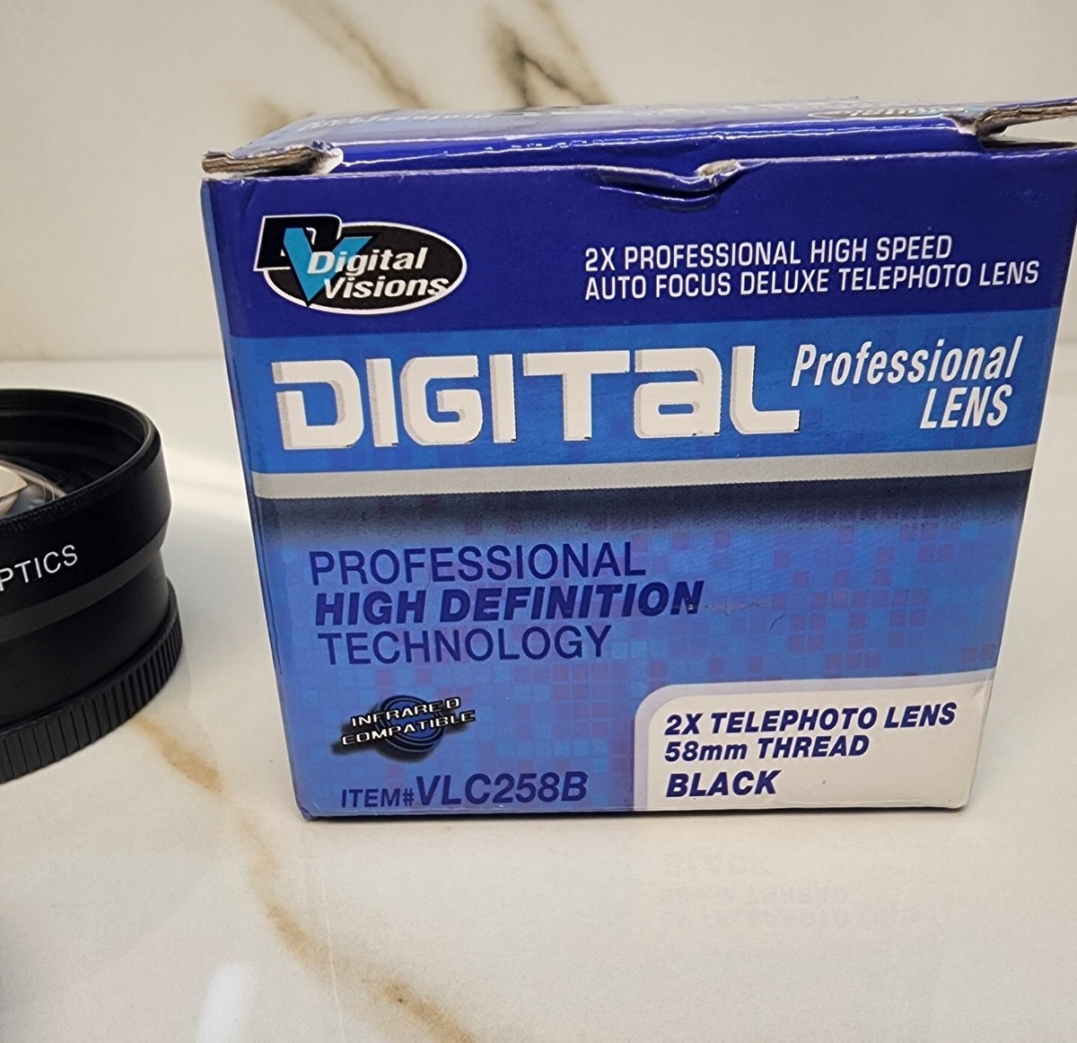 Digital Visions HD 58mm 2x Telephoto Lens Japan Optics VLC258B