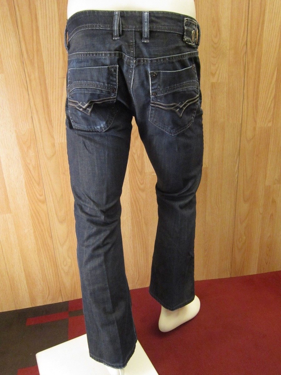 Jean Buffalo David Bitton Casey - Taille 32 X 28,5, Coupe Boot Cut, Denim Foncé