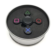 GAMER CONSOLE SYMBOL PLAYSTATION PS4 STYLE FIDGET HAND SPINNER *METAL* NEW!! 