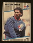 1989 Fleer Pascual Perez Baseball Card #390 Expos Pitcher VG O/C