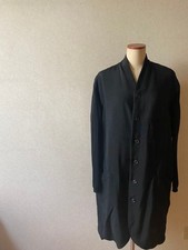 USED YOHJI YAMAMOTO BLACK LONG JACKET ACCEPTABLE