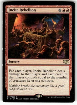 Incite Rebellion 37 Rare Commander 2014 Magic: The Gathering Near Mint