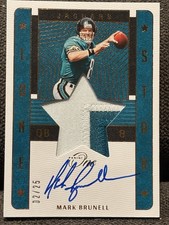 2022 Panini One Lone Star Patch Auto Mark Brunell 02/25 #82 Jaguars Grade It!!!