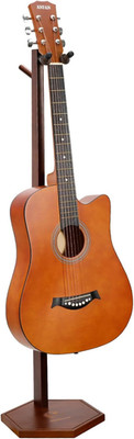 Guitar Stand, Handcrafted Solid Beech Wood Floor Stand with Hanger - Single Guit