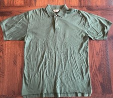 Eddie Bauer 100 Cotton Green Short Sleeve Men's Polo - Size M Machine Wash