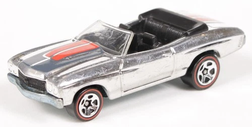 Hot Wheels 1970 Chevelle SS Car Chrome Red Stripes Convertible Redline 1998