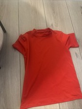 Cat  Jack Red Short Sleeve Rash Guard Swim Shirt Large 10/12
