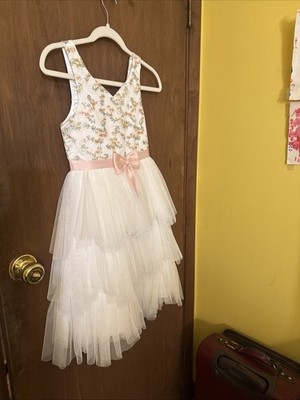 American Princess White With Floral Size 10 Dress Never  Been Worn EUC