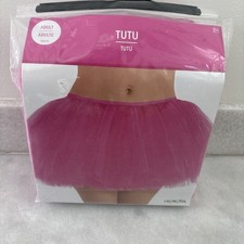 Hot Pink Tutu Woman Adult One Size Skirt Dancer Club Fancy Rave Neon Halloween