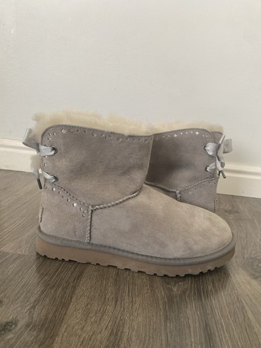 UGG Mini Bailey Bow II Gray - Picture 2 of 10