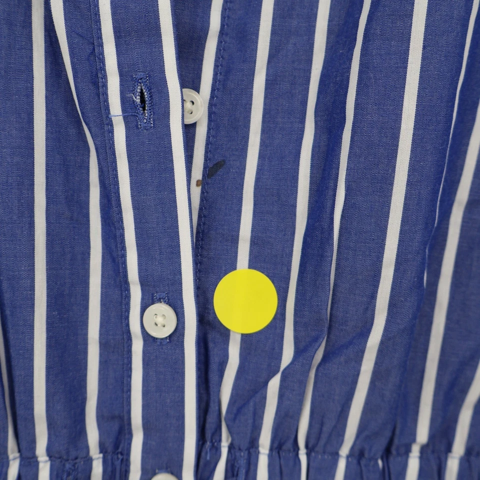 J. Crew Cerise Shirt Dress Women 14 Blue Striped Poplin Coastal Nautical NWD - Image 3 of 4
