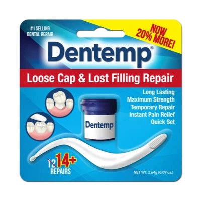 MAJESTIC DRUG Dentemp O.S. One Step, Caps and Fillings Repair, 12+ Repairs - 2.2 grams