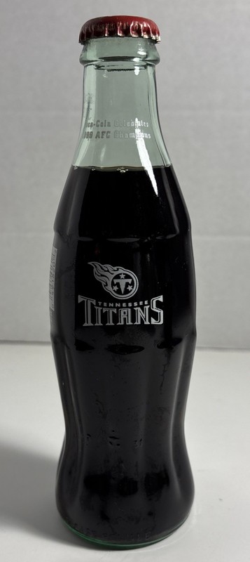 Tennessee Titans Coca Cola Coke 1999 NFL AFC Championship 8 oz Bottle