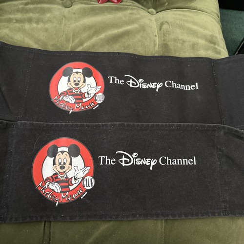 (2) VINTAGE MICKEY MOUSE CLUB DISNEY CHANNEL DIRECTORS CHAIR REPLACEMENT COVER - Picture 2 of 7