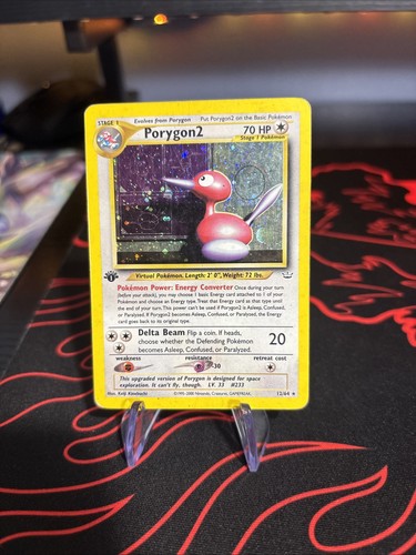 Pokemon TCG Porygon2 12/64 1st Edition Holo Rare Neo Revelation Card