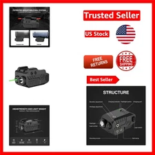 Lightweight Shockproof Tactical Flashlight with Green Laser & Strobe Function