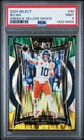 2024 PANINI SELECT GREEN & YELLOW SHOCK #30 BO NIX ROOKIE RC PSA 9