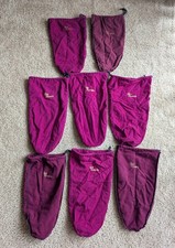 Allen Edmonds Shoe Bag Lot of 4 Sets / 8 Bags Drawstring Dust Covers Burgundy