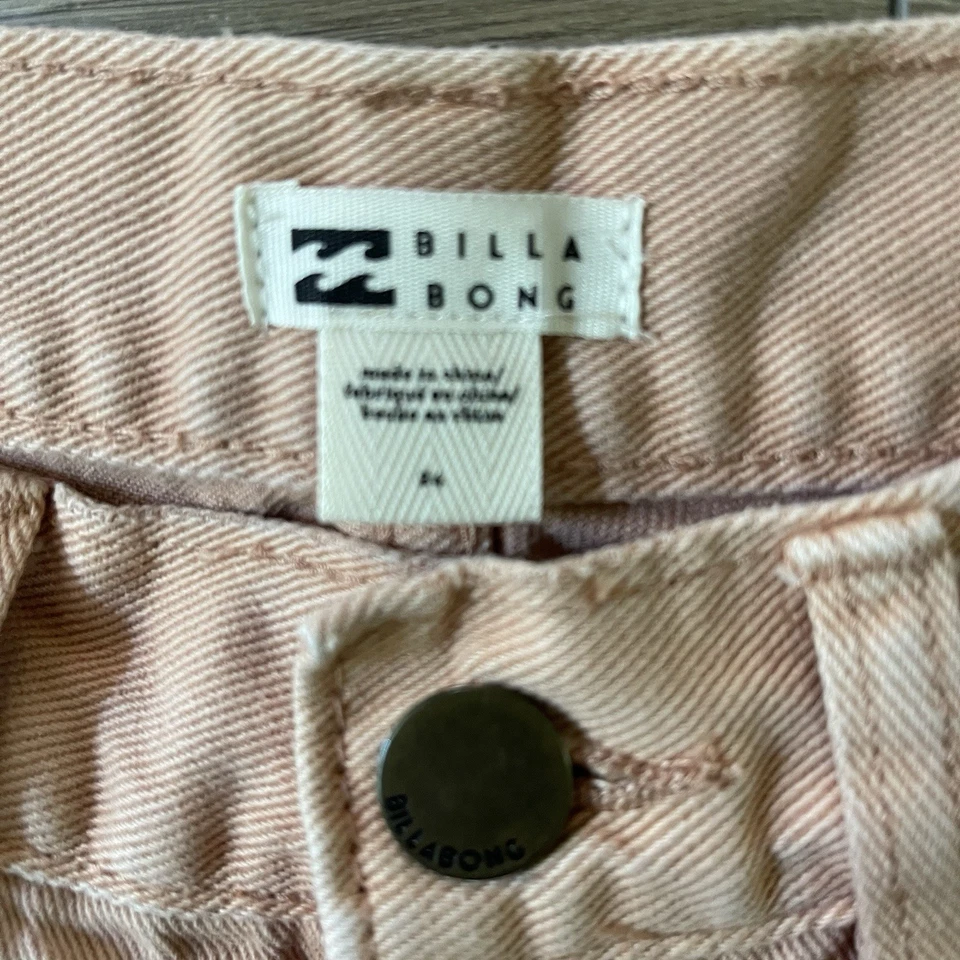 Billabong персиковый искусственно состаренные джинсы шорты размер 24 - Изображение 2 из 4