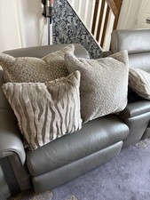 Michael Tyler Feather Sofa Cushions X4 Huge Silver Grey Designer