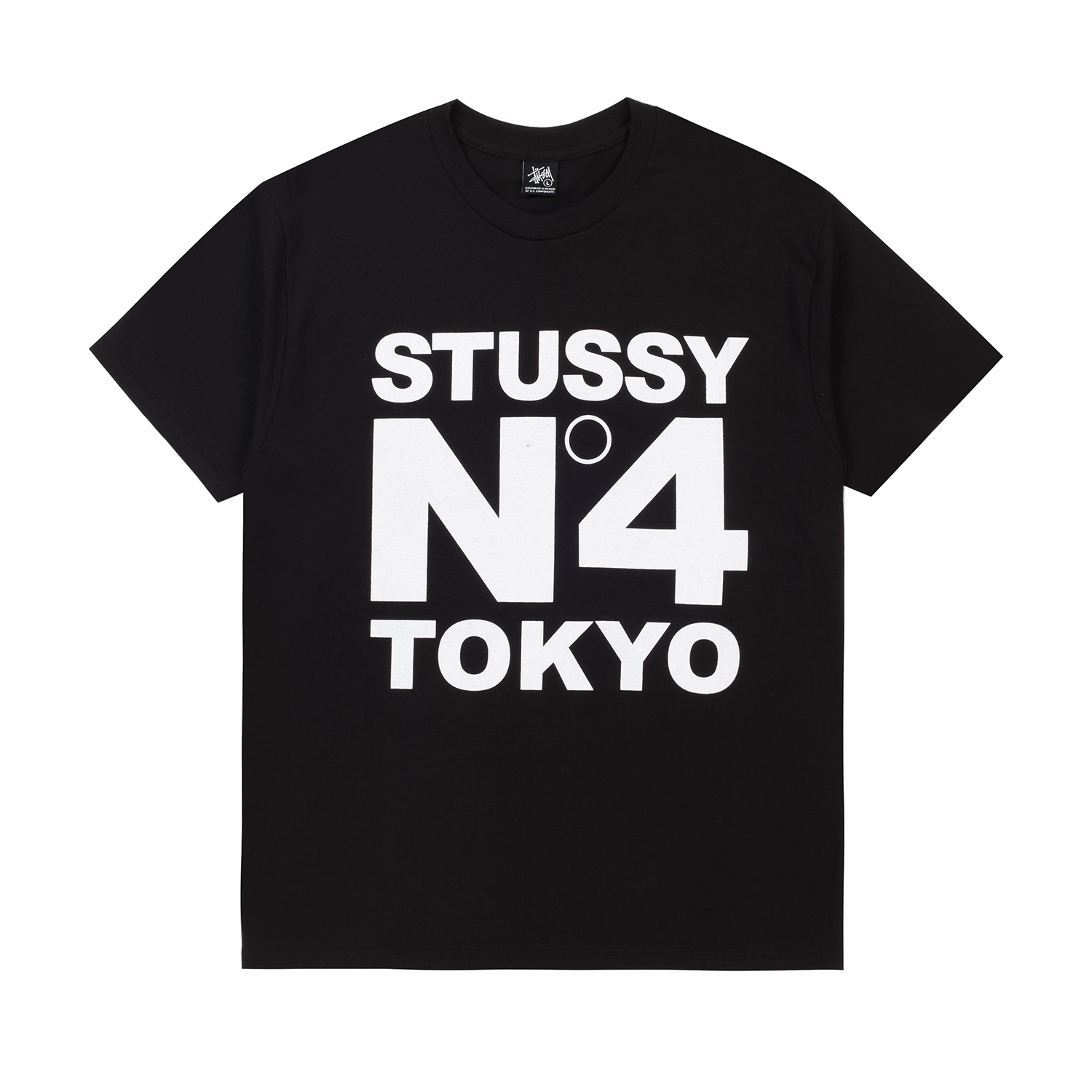 Stussy No 4 Tokyo Graphic Tee in Black