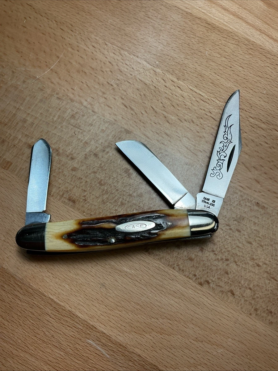 Case XX Stag/Antler Handle Blue Vintage Knives for sale | eBay