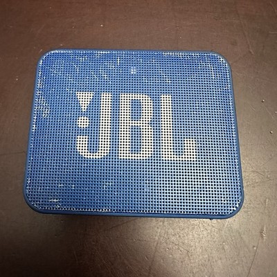 JBL GO2J Portable Wireless Bluetooth Speaker Blue No cords Tested Works Well