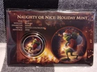 🎄⭐️Naughty Or Nice Grinch ~ 1 Gram Silver Colorized Round ~ Card & Capsule