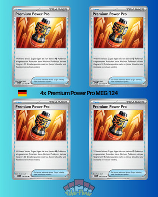 4x Set Premium Power Pro Playset MEG 124 Mega Entwicklung Pokémon Karte
