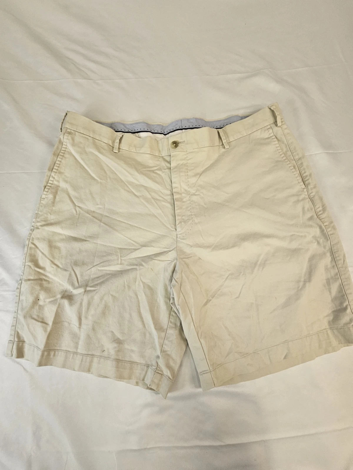 Peter Millar Shorts Mens Size 40 Chino Pima Cotton Golf Flat Khaki