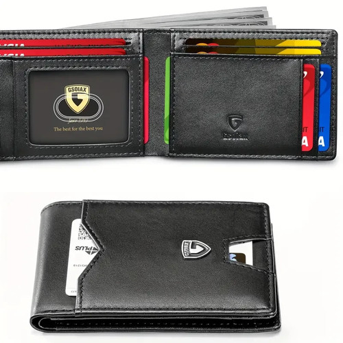Ultra Slim RFID Blocking Carbon Fiber Wallet for Men Bifold, 11 Card Slots - Picture 2 of 8