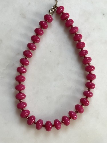 J Crew Beaded Pink Statement Necklace Chunky Colorful - 第 1/5 張圖片
