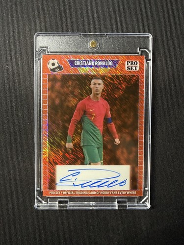 CRISTIANO RONALDO Red Shimmer AUTO 1/1 2024 Leaf Collective Pro Set Color Match