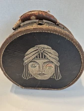 NOT Haunted Vintage Worcester T & S Hat Box Travel Case 1930s Hard Side Art Deco