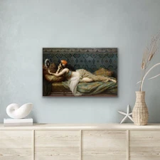 Vintage painting, Odalisque, 1861,  Canvas Wall Art Picture Print